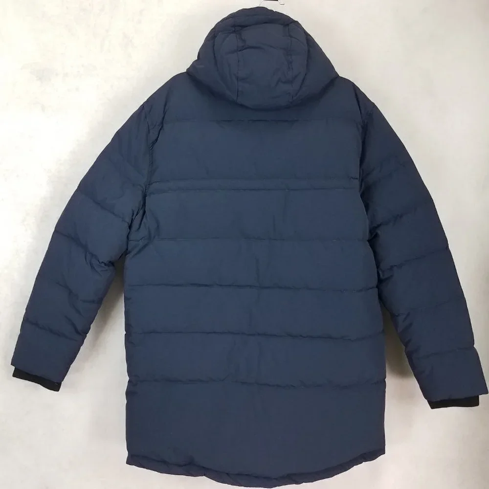 NWT MARC NY Andrew Marc Holden Jacket Coat Parka Duck Down Navy Hooded Mens L